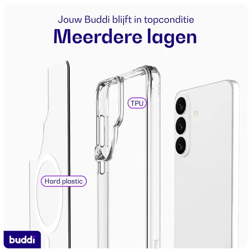 Buddi Core Samsung Galaxy S26 Plus Hoesje MagSafe Back Cover Transparant afbeelding 8