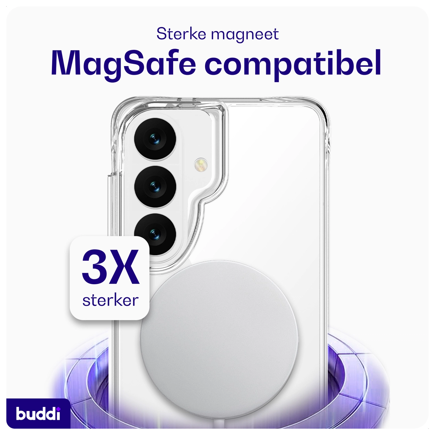 Buddi Core Samsung Galaxy S26 Plus Hoesje MagSafe Back Cover Transparant afbeelding 4