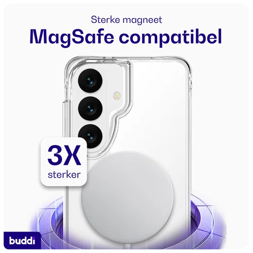 Buddi Core Samsung Galaxy S26 Plus Hoesje MagSafe Back Cover Transparant afbeelding 4
