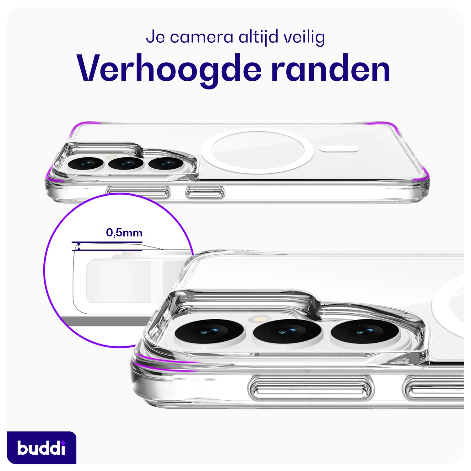 Buddi Core Samsung Galaxy S26 Plus Hoesje MagSafe Back Cover Transparant afbeelding 6