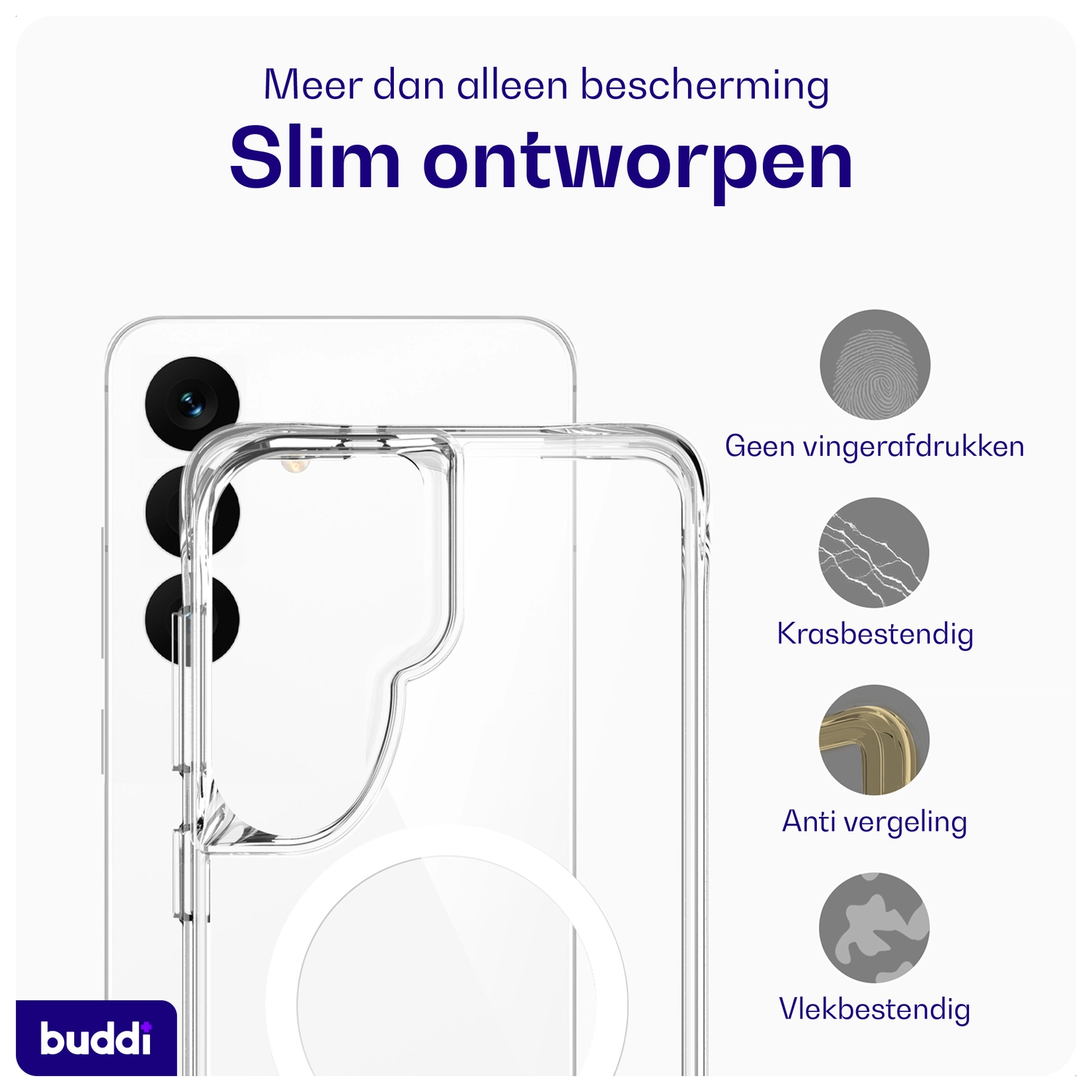 Buddi Core Samsung Galaxy S26 Plus Hoesje MagSafe Back Cover Transparant afbeelding 7
