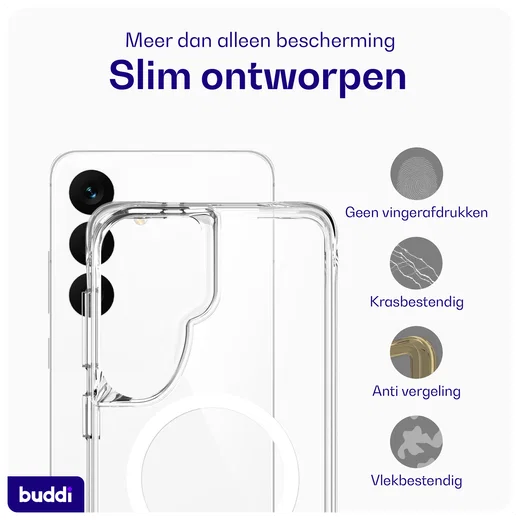 Buddi Core Samsung Galaxy S26 Plus Hoesje MagSafe Back Cover Transparant afbeelding 7