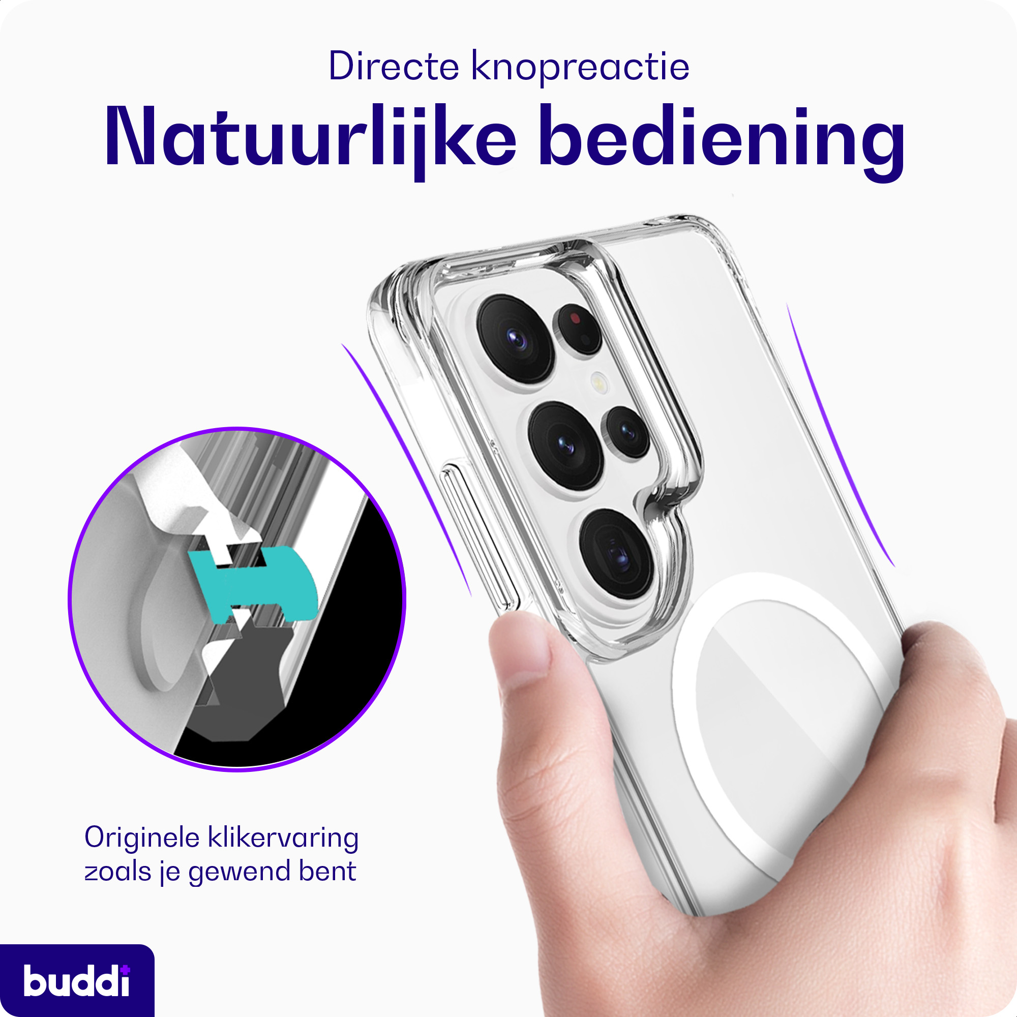 Buddi Core Samsung Galaxy S26 Ultra Hoesje MagSafe Back Cover Transparant afbeelding 5