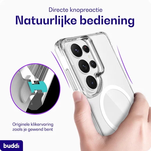 Buddi Core Samsung Galaxy S26 Ultra Hoesje MagSafe Back Cover Transparant afbeelding 5