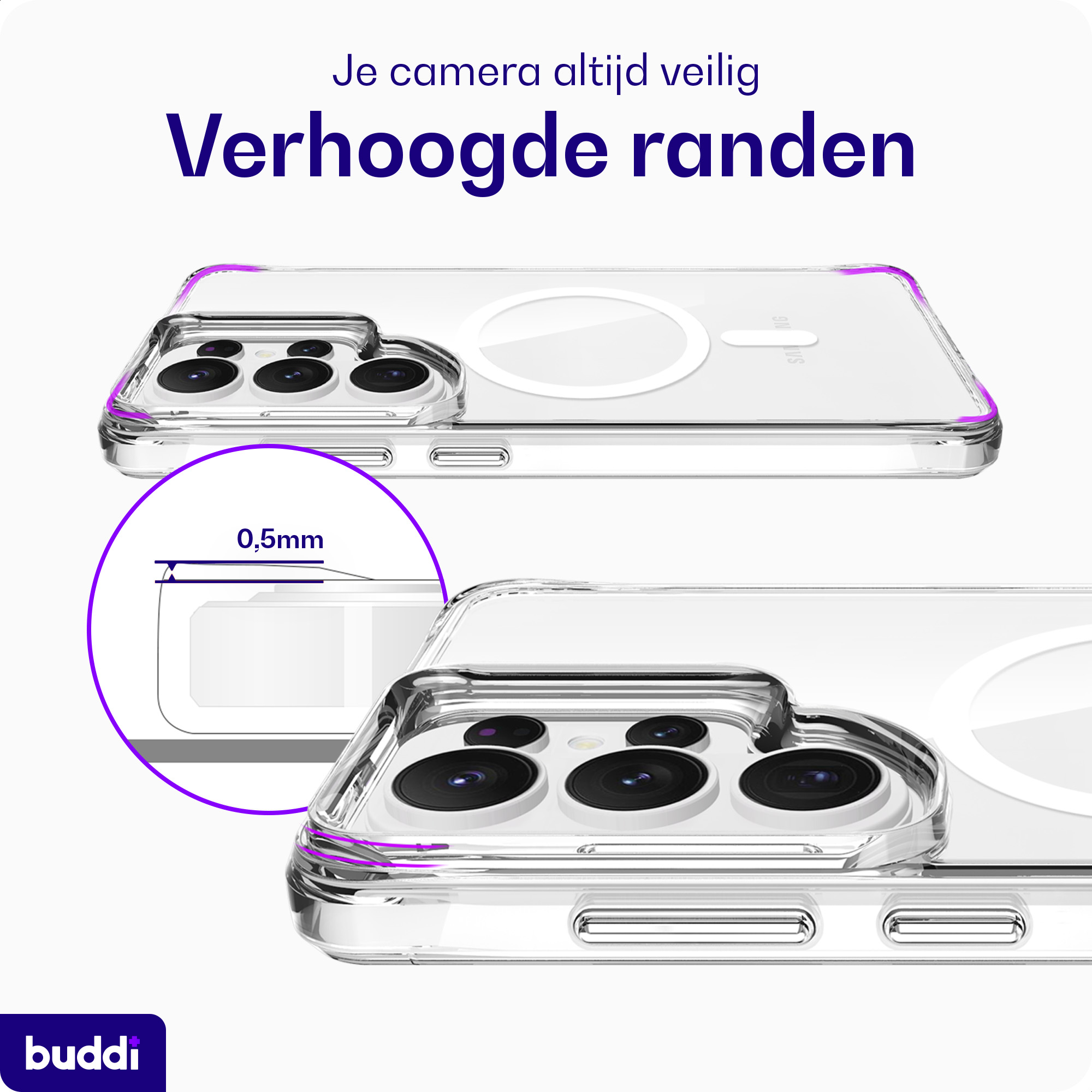 Buddi Core Samsung Galaxy S26 Ultra Hoesje MagSafe Back Cover Transparant afbeelding 6