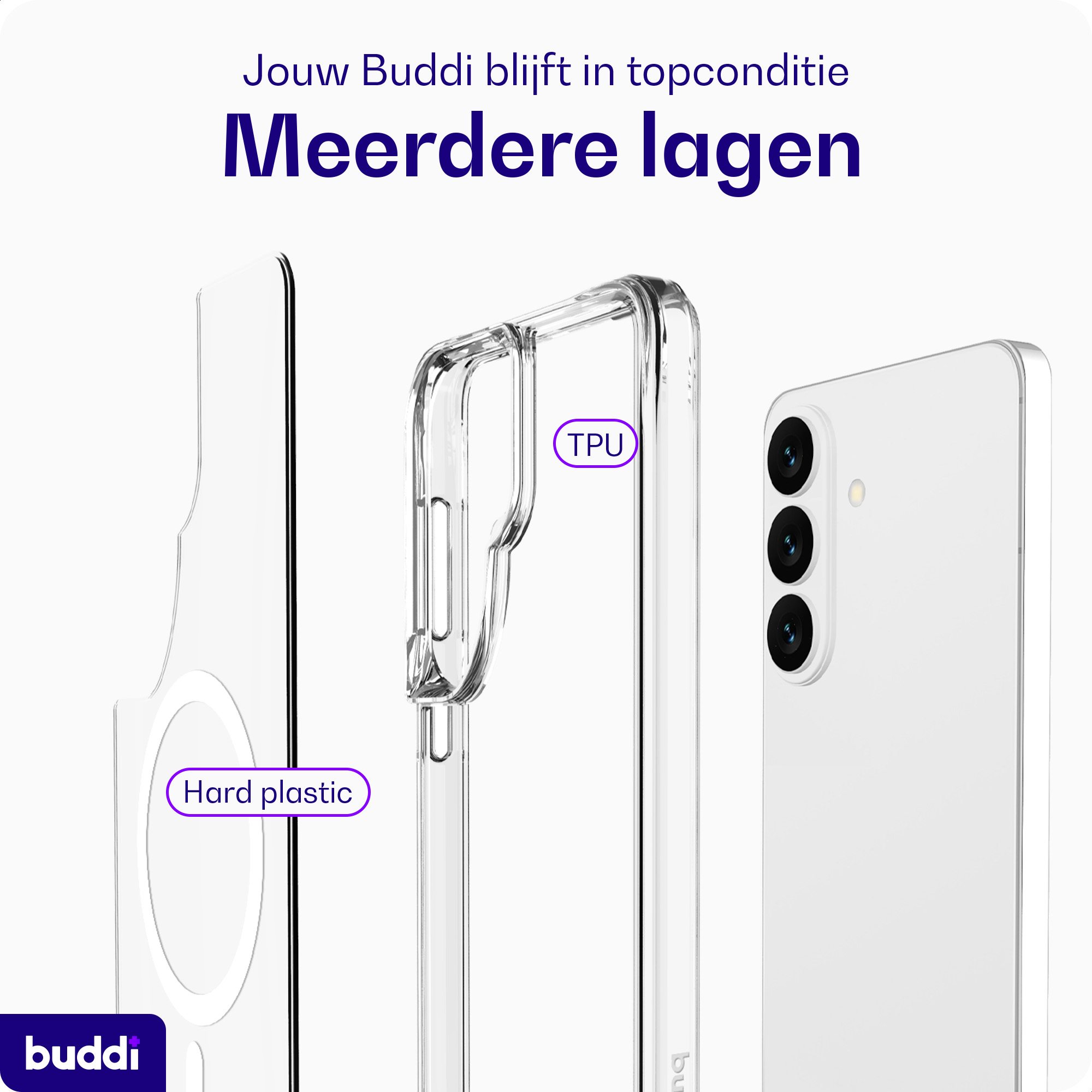 Buddi Core Samsung Galaxy S26 Ultra Hoesje MagSafe Back Cover Transparant afbeelding 8