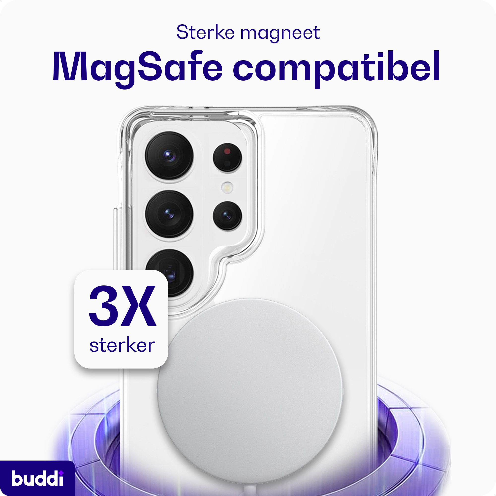 Buddi Core Samsung Galaxy S26 Ultra Hoesje MagSafe Back Cover Transparant afbeelding 4
