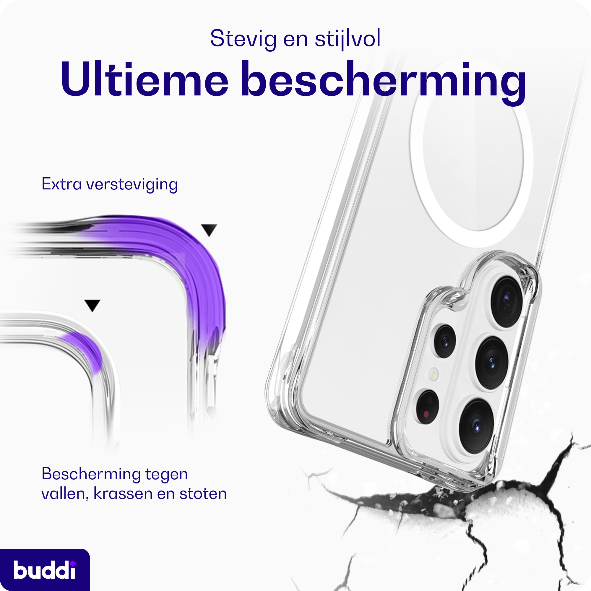 Buddi Core Samsung Galaxy S26 Ultra Hoesje MagSafe Back Cover Transparant afbeelding 3