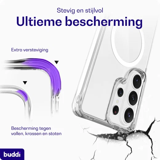 Buddi Core Samsung Galaxy S26 Ultra Hoesje MagSafe Back Cover Transparant afbeelding 3