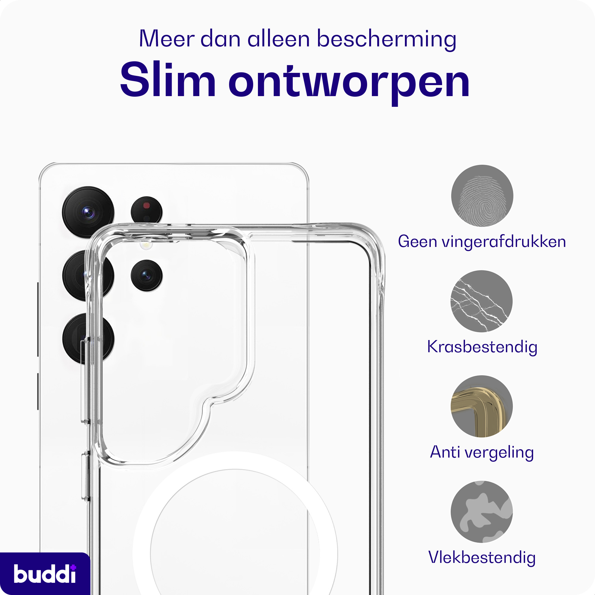 Buddi Core Samsung Galaxy S26 Ultra Hoesje MagSafe Back Cover Transparant afbeelding 7