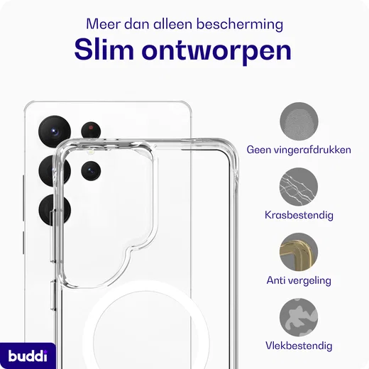 Buddi Core Samsung Galaxy S26 Ultra Hoesje MagSafe Back Cover Transparant afbeelding 7