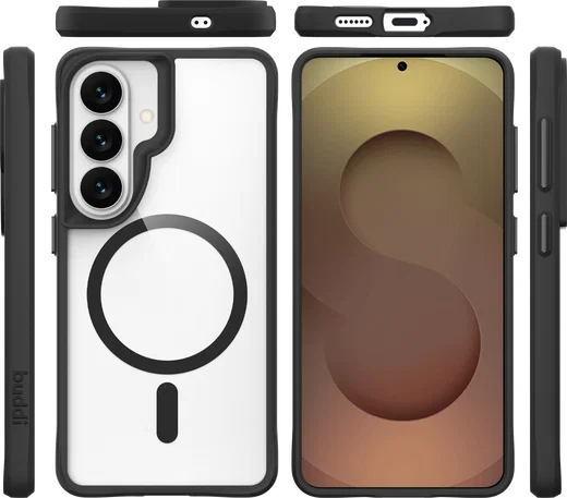 Buddi Hybrid Samsung Galaxy S26 Hoesje MagSafe Back Cover Transparant Zwart afbeelding 9