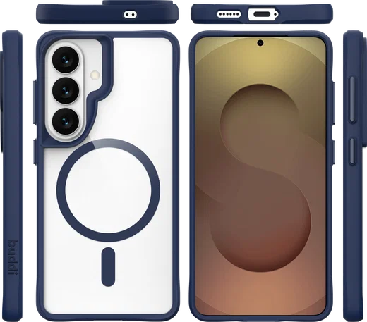 Buddi Hybrid Samsung Galaxy S26 Hoesje MagSafe Back Cover Transparant Blauw afbeelding 9