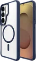Buddi Hybrid Samsung Galaxy S26 Hoesje MagSafe Back Cover Transparant Blauw