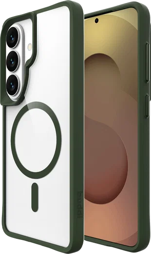 Buddi Hybrid Samsung Galaxy S26 Hoesje MagSafe Back Cover Transparant Groen afbeelding 1