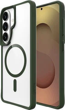 Buddi Hybrid Samsung Galaxy S26 Hoesje MagSafe Back Cover Transparant Groen