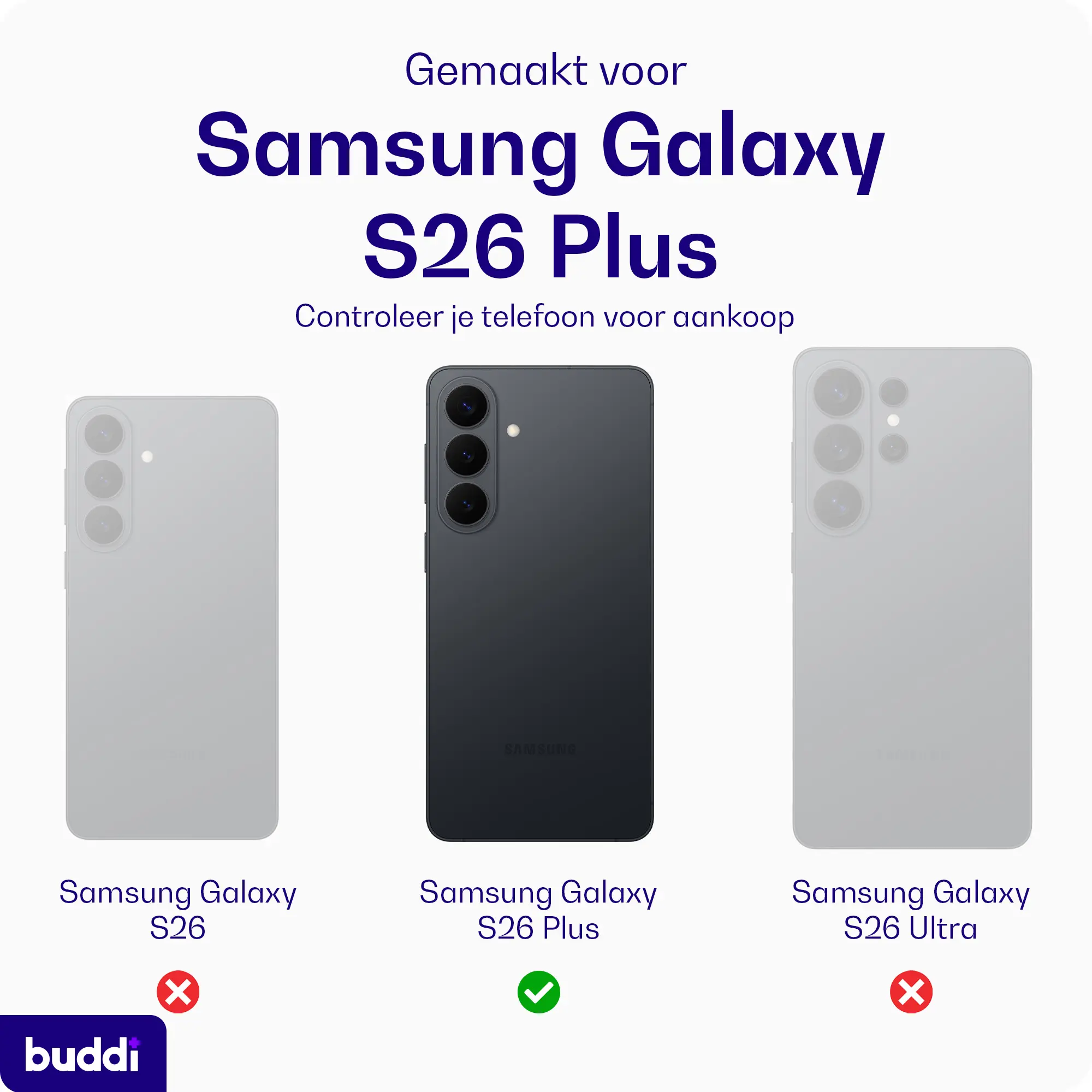Buddi Hybrid Samsung Galaxy S26 Plus Hoesje MagSafe Transparant Groen afbeelding 2