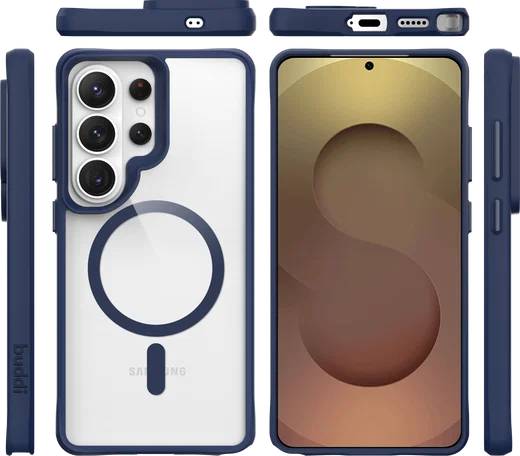 Buddi Hybrid Samsung S26 Ultra Hoesje MagSafe Back Cover Transparant Blauw afbeelding 10
