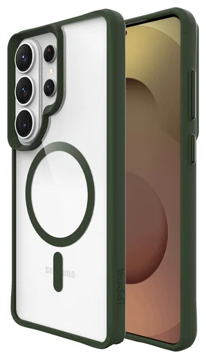 Buddi Hybrid Samsung S26 Ultra Hoesje MagSafe Back Cover Transparant Groen afbeelding 1