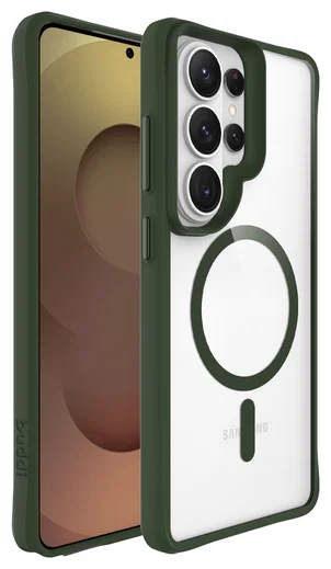 Buddi Hybrid Samsung S26 Ultra Hoesje MagSafe Back Cover Transparant Groen afbeelding 9
