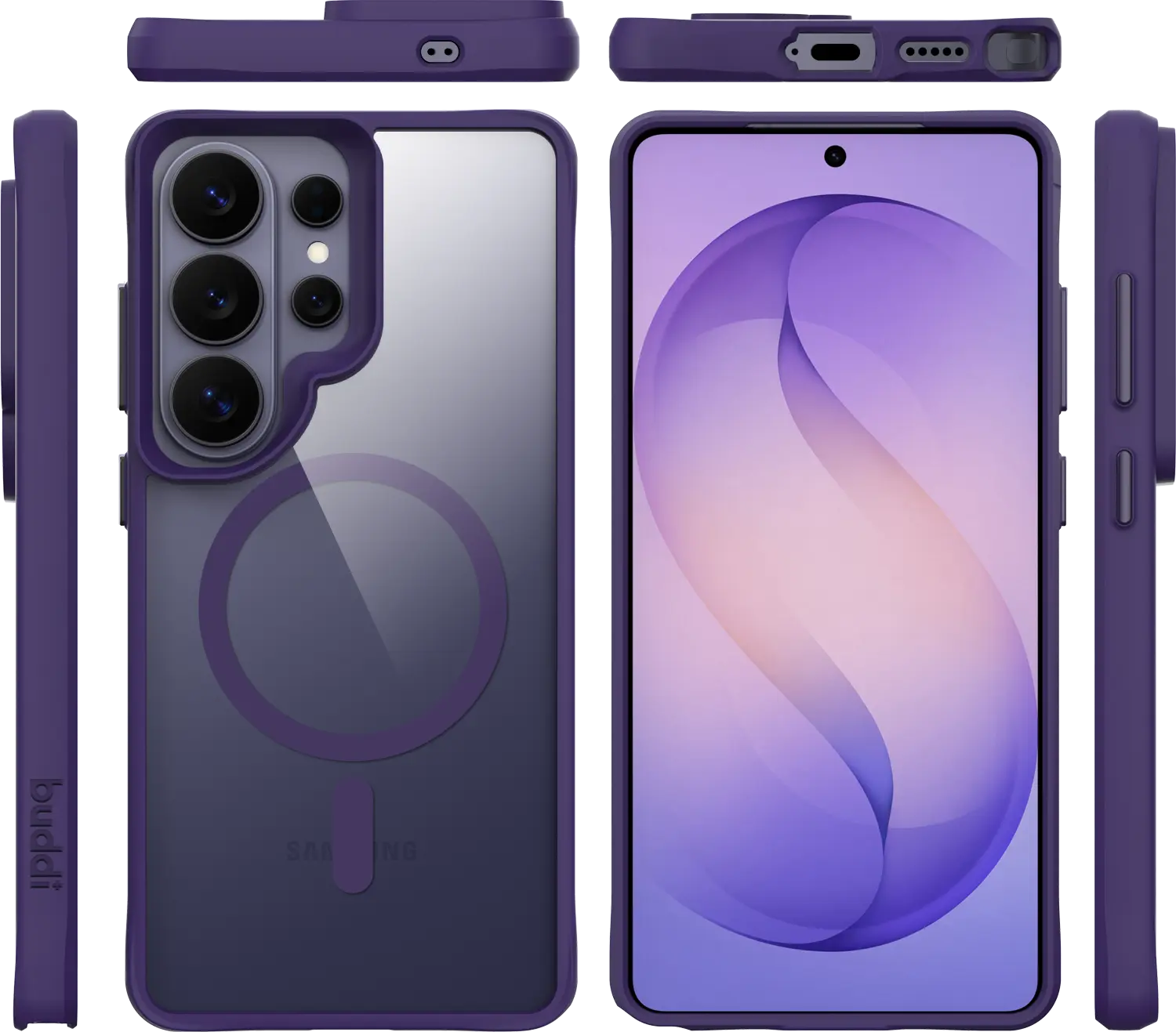 Buddi Hybrid Samsung S26 Ultra Hoesje MagSafe Back Cover Matched Paars afbeelding 10
