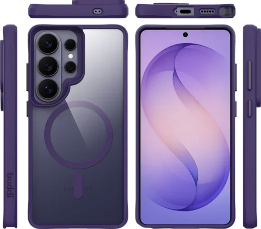 Buddi Hybrid Samsung S26 Ultra Hoesje MagSafe Back Cover Matched Paars afbeelding 10