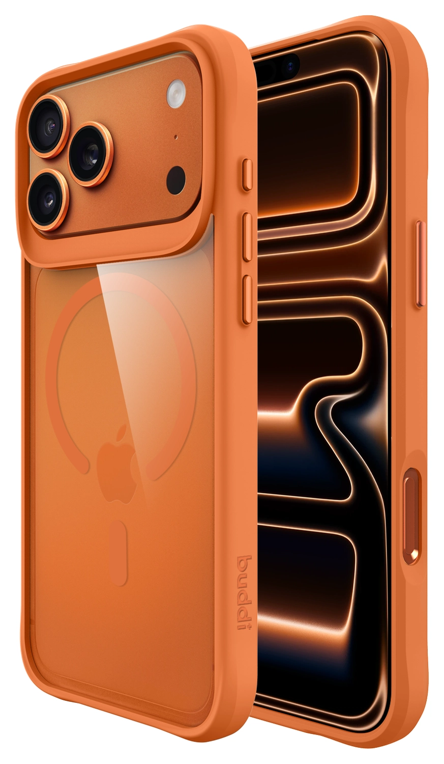 Buddi Hybrid Apple iPhone 17 Pro Hoesje MagSafe Back Cover Matched Oranje afbeelding 1
