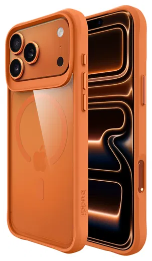 Buddi Hybrid Apple iPhone 17 Pro Hoesje MagSafe Back Cover Matched Oranje afbeelding 1