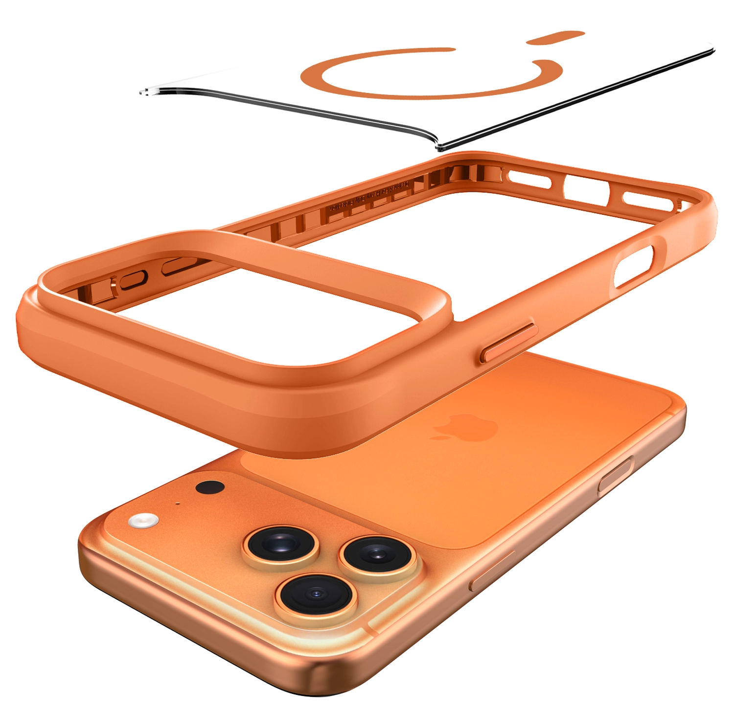 Buddi Hybrid Apple iPhone 17 Pro Hoesje MagSafe Back Cover Matched Oranje afbeelding 10