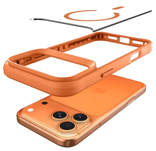 Buddi Hybrid Apple iPhone 17 Pro Hoesje MagSafe Back Cover Matched Oranje afbeelding 10