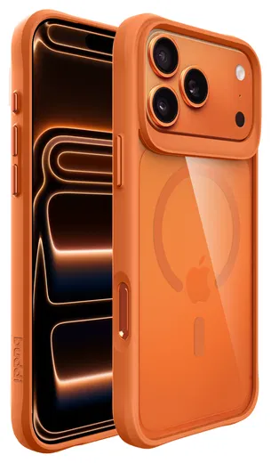 Buddi Hybrid Apple iPhone 17 Pro Hoesje MagSafe Back Cover Matched Oranje afbeelding 9