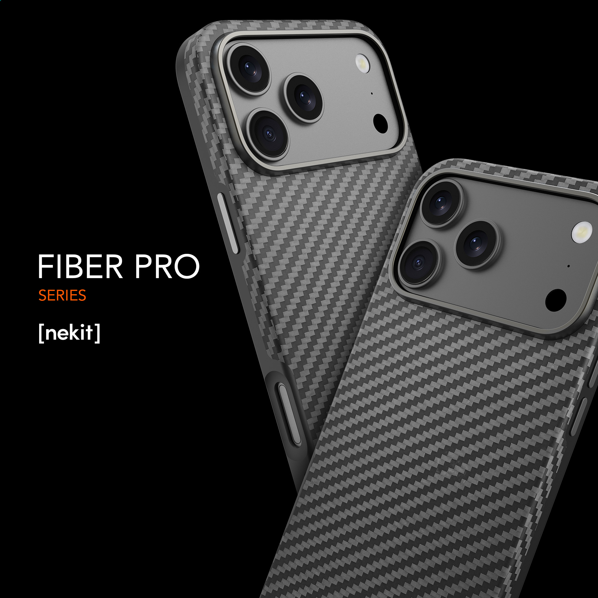 NEKIT Fiber Pro Apple iPhone 17 Pro Max Hoesje MagSafe Kevlar Back Cover Zwart afbeelding 10