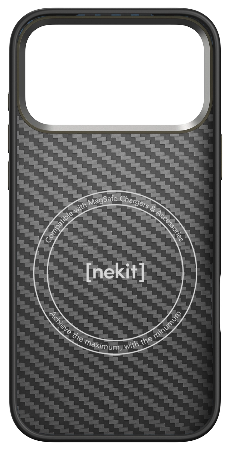 NEKIT Fiber Pro Apple iPhone 17 Pro Max Hoesje MagSafe Kevlar Back Cover Zwart afbeelding 13