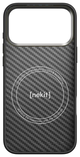 NEKIT Fiber Pro Apple iPhone 17 Pro Max Hoesje MagSafe Kevlar Back Cover Zwart afbeelding 13