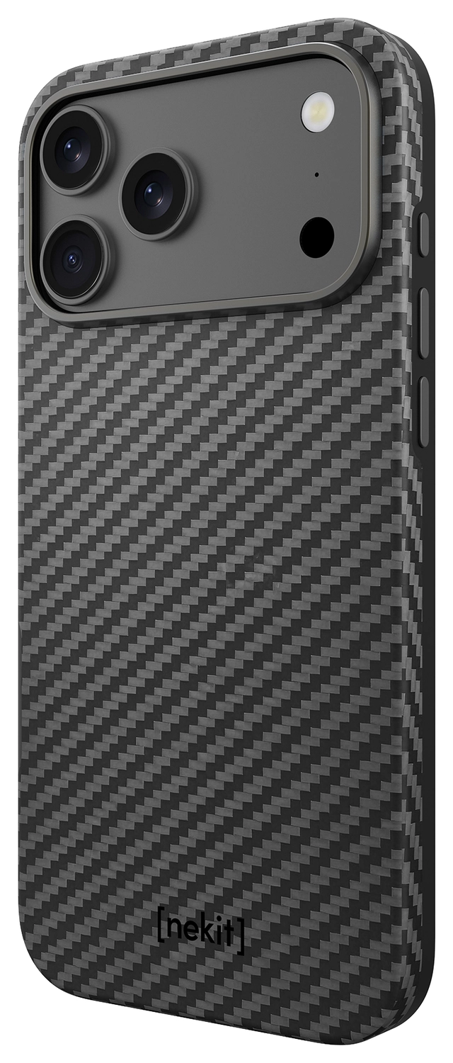 NEKIT Fiber Pro Apple iPhone 17 Pro Max Hoesje MagSafe Kevlar Back Cover Zwart afbeelding 14
