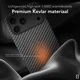 NEKIT Fiber Pro Apple iPhone 17 Pro Max Hoesje MagSafe Kevlar Back Cover Zwart afbeelding 3