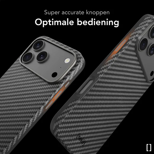 NEKIT Fiber Pro Apple iPhone 17 Pro Max Hoesje MagSafe Kevlar Back Cover Zwart afbeelding 7