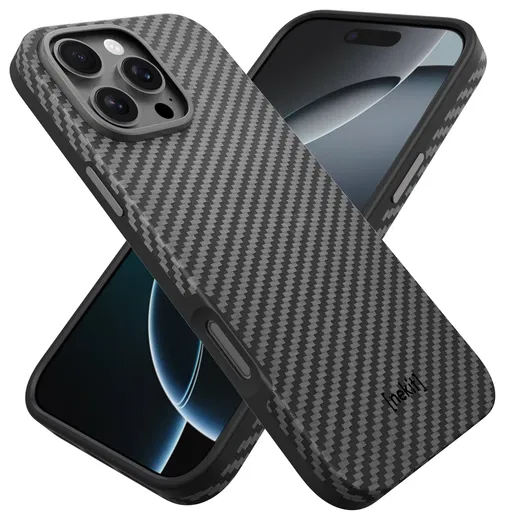 NEKIT Fiber Pro Apple iPhone 16 Pro Max Hoesje MagSafe Kevlar Back Cover Zwart afbeelding 8