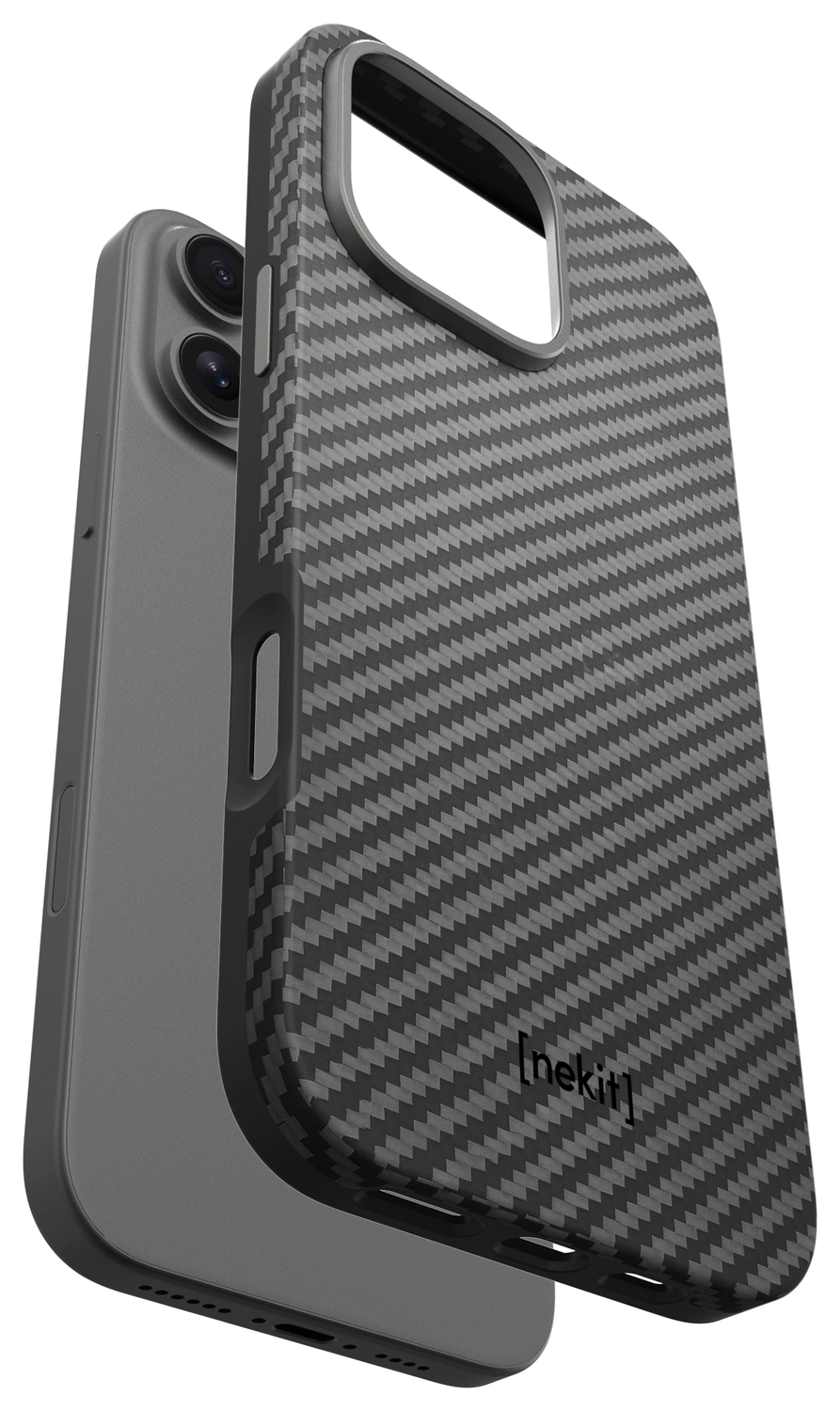 NEKIT Fiber Pro Apple iPhone 16 Pro Max Hoesje MagSafe Kevlar Back Cover Zwart afbeelding 9