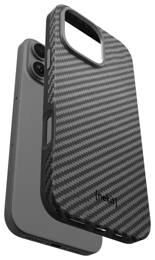 NEKIT Fiber Pro Apple iPhone 16 Pro Max Hoesje MagSafe Kevlar Back Cover Zwart afbeelding 9