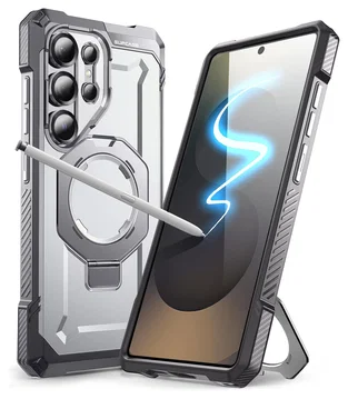 SUPCASE UB Grip Samsung Galaxy S25 Ultra Hoesje MagSafe / Qi2 Kickstand Wit