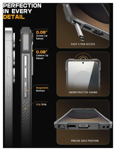 SUPCASE UB Grip Samsung Galaxy S25 Ultra Hoesje MagSafe / Qi2 Kickstand Wit afbeelding 8