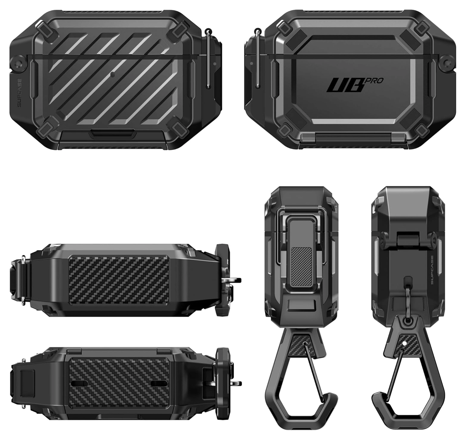 SUPCASE UB Pro AirPods Pro 3 Hoesje MagSafe Case Waterdicht Zwart afbeelding 9
