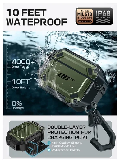 SUPCASE UB Pro AirPods Pro 3 Hoesje MagSafe Case Waterdicht Groen afbeelding 3