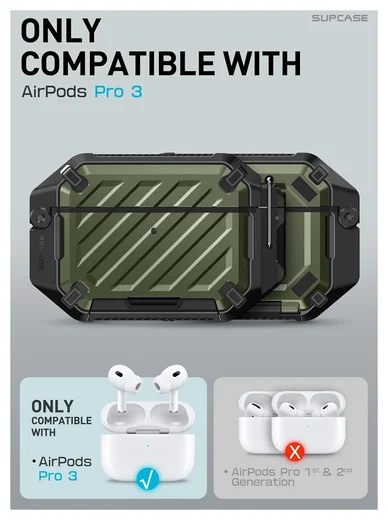 SUPCASE UB Pro AirPods Pro 3 Hoesje MagSafe Case Waterdicht Groen afbeelding 2