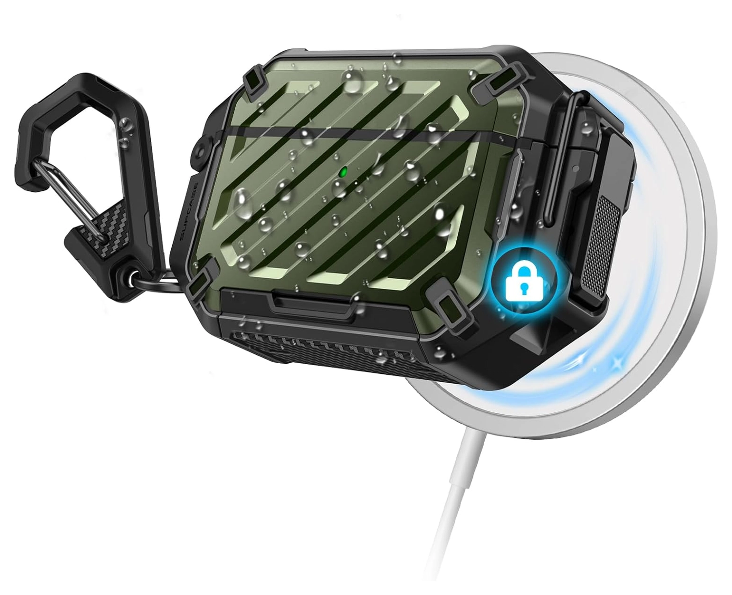 SUPCASE UB Pro AirPods Pro 3 Hoesje MagSafe Case Waterdicht Groen afbeelding 1