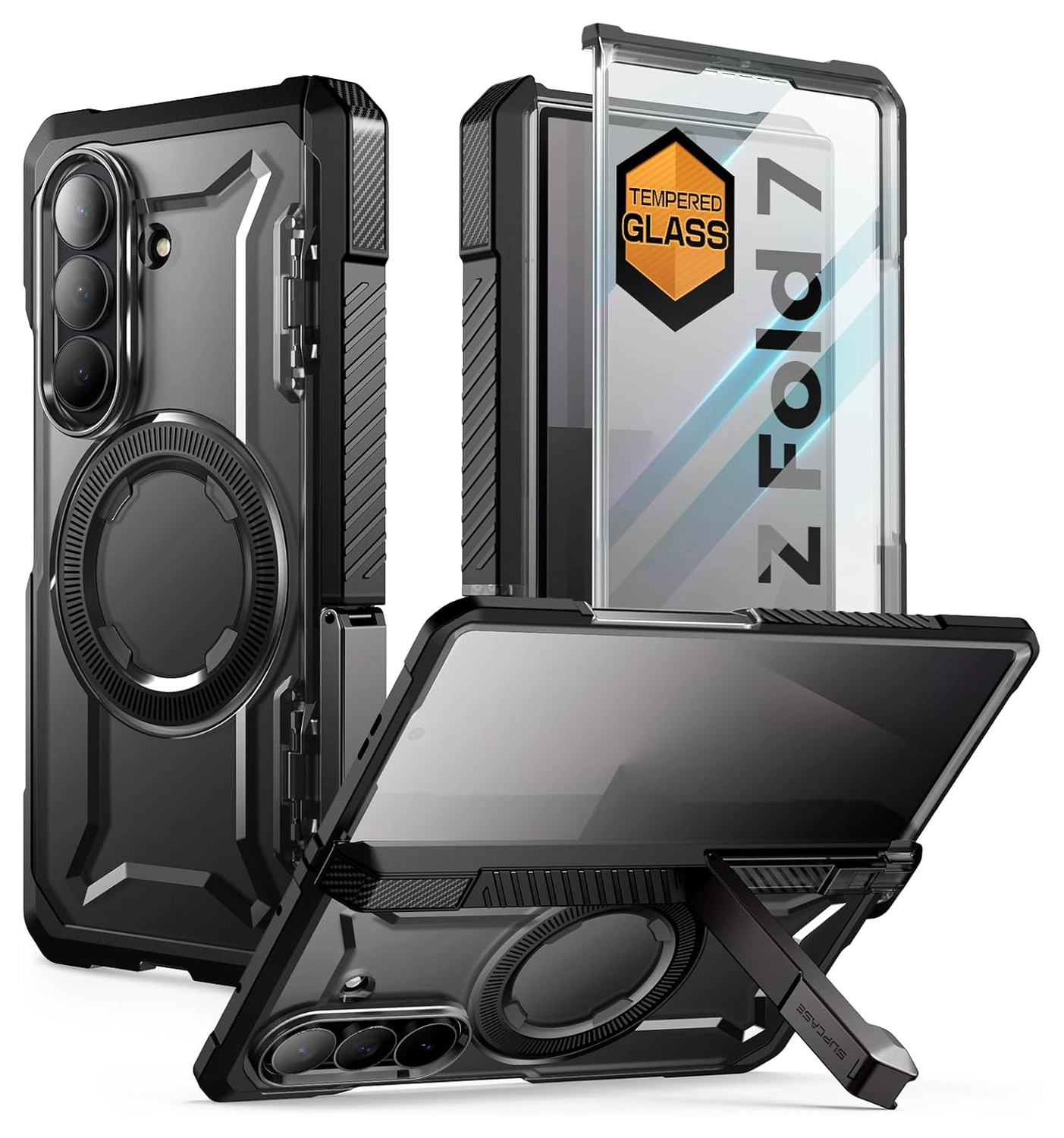 SUPCASE UB Grip Samsung Galaxy Z Fold 7 Hoesje MagSafe Full Protect Zwart afbeelding 1