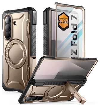SUPCASE UB Grip Samsung Galaxy Z Fold 7 Hoesje MagSafe Full Protect Goud
