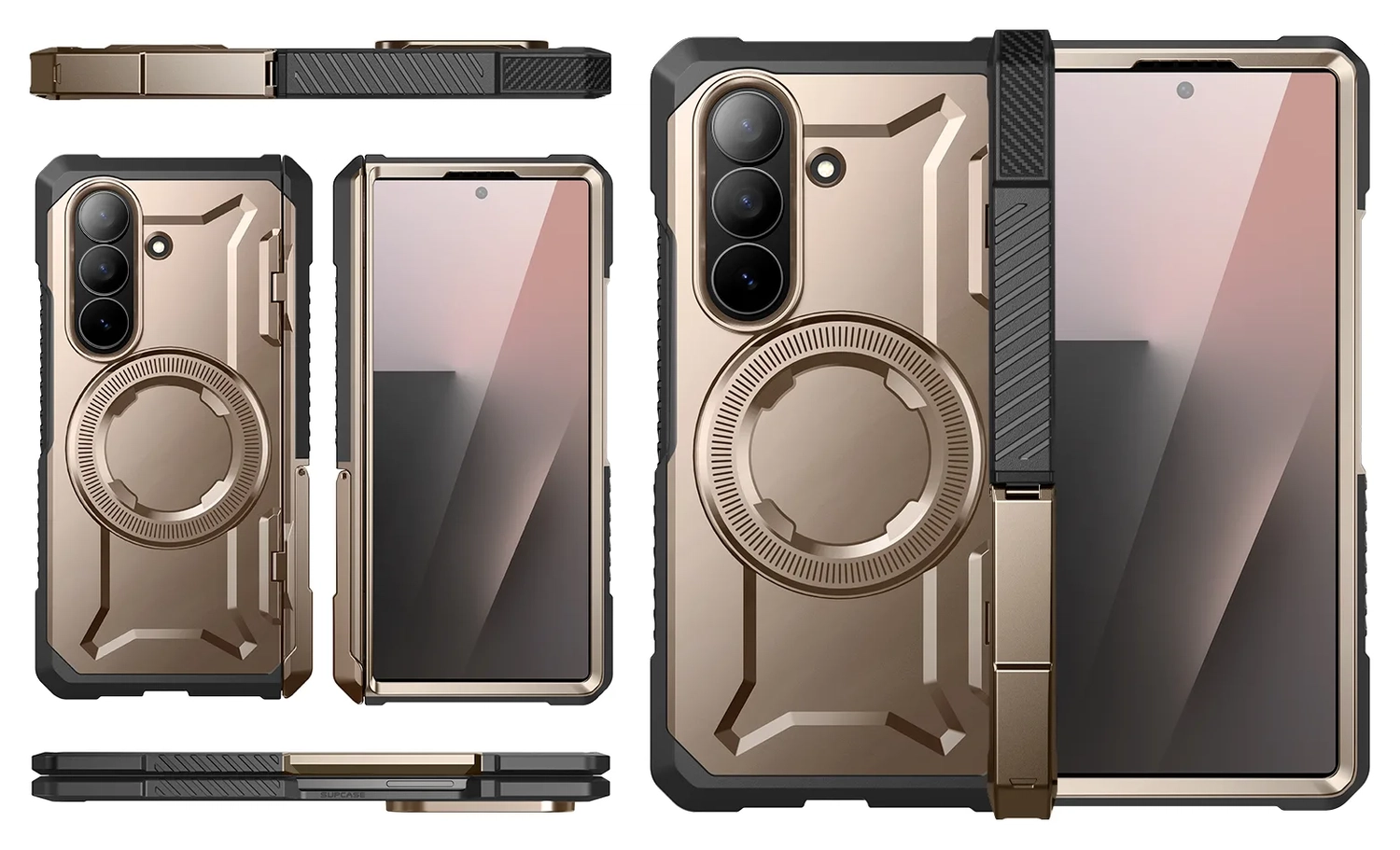 SUPCASE UB Grip Samsung Galaxy Z Fold 7 Hoesje MagSafe Full Protect Goud afbeelding 11