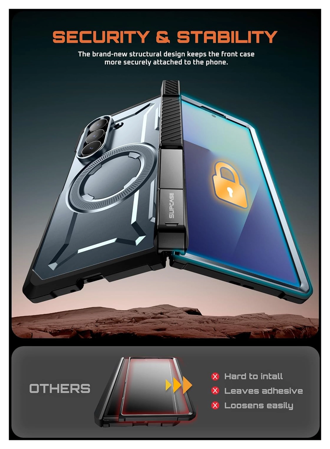 SUPCASE UB Grip Samsung Galaxy Z Fold 7 Hoesje MagSafe Full Protect Blauw afbeelding 6